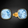 Diamond Sky Jewelry Sidabriniai auskarai „Glare (Aquamarine)“ su Swarovski® kristalais