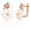 Diamond Sky Jewelry Sidabriniai auskarai su cirkoniais ir perlamutru „Silk Tango“