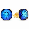 Diamond Sky Jewelry Sidabriniai auskarai „Glare (Bermuda Mėlyna)“ su Swarovski® kristalais