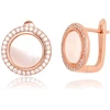 Diamond Sky Jewelry Sidabriniai auskarai su cirkoniais ir perlamutru „Galos XVI“