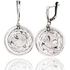 Diamond Sky Jewelry Sidabriniai auskarai „Moon Halo“
