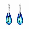 Diamond Sky Jewelry Sidabriniai auskarai moterims DiamondSky „Rainbow Waterfall (Bermuda Mėlyna)“ su Swarovski kristalais