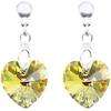 Diamond Sky Jewelry Sidabriniai auskarai „Romantic Heart II (Aurora Borealis)“ su Swarovski® kristalais