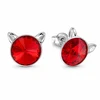 Diamond Sky Jewelry Sidabriniai auskarai „Cat (Light Siam)“ su Swarovski® kristalais
