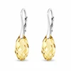 Diamond Sky Jewelry Sidabriniai auskarai „Enchanté (Golden Shadow)“ su Swarovski® kristalais