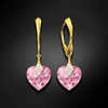 Diamond Sky Jewelry Sidabriniai auskarai „Cute Valentine (Light Rose)“ su Swarovski® kristalais