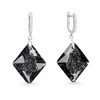 Diamond Sky Jewelry Sidabriniai auskarai moterims DiamondSky „Growing Crystal (Sidabrinis Night)“ su Swarovski kristalais