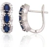 Diamond Sky Jewelry Sidabriniai auskarai su cirkoniais ir safyrais „Sophie“