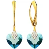 Diamond Sky Jewelry Sidabriniai auskarai „Cute Valentine (Emerald Shimmer)“ su Swarovski® kristalais