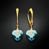 Diamond Sky Jewelry Sidabriniai auskarai „Cute Valentine (Emerald Shimmer)“ su Swarovski® kristalais