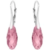 Diamond Sky Jewelry Sidabriniai auskarai „Enchanté (Light Rose)“ su Swarovski® kristalais