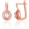 Diamond Sky Jewelry Sidabriniai auskarai su cirkoniais „Golden Hour“