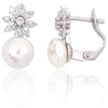 Diamond Sky Jewelry Sidabriniai auskarai su cirkoniais ir perlais „Galos VIII“