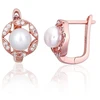 Diamond Sky Jewelry Sidabriniai auskarai su cirkoniais ir perlais „Marielle“