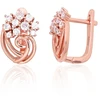 Diamond Sky Jewelry Sidabriniai auskarai su cirkoniais „Auksinė Gėlė II“