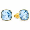 Diamond Sky Jewelry Sidabriniai auskarai „Glare (Aquamarine)“ su Swarovski® kristalais