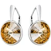 Diamond Sky Jewelry Sidabriniai auskarai „Clarice (Golden Shadow)“ su Swarovski® kristalais
