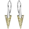 Diamond Sky Jewelry Sidabriniai auskarai „Spike II (Gold Patina)“ su Swarovski® kristalais