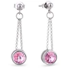 Diamond Sky Jewelry Sidabriniai auskarai „Bonbon (Light Rose)“ su Swarovski® kristalais