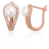 Diamond Sky Jewelry Sidabriniai auskarai su cirkoniais ir perlais „Pearl Muse II“