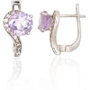 Diamond Sky Jewelry Sidabriniai auskarai su cirkoniais ir ametistais „Melody“