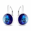 Diamond Sky Jewelry Sidabriniai auskarai moterims DiamondSky „Clarice (Bermuda Mėlyna)„ su Swarovski kristalais