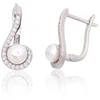 Diamond Sky Jewelry Sidabriniai auskarai su cirkoniais ir perlais „Galos V“