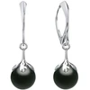 Diamond Sky Jewelry Sidabriniai auskarai „Pearl Galaxy (Magic Juodas)“ su Preciosa® kristalais