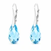 Diamond Sky Jewelry Sidabriniai auskarai „Enchanté (Aquamarine)“ su Swarovski® kristalais