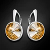 Diamond Sky Jewelry Sidabriniai auskarai „Clarice (Golden Shadow)“ su Swarovski® kristalais