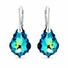 Diamond Sky Jewelry Sidabriniai auskarai „Baroque V (Bermuda Mėlyna)“ su Swarovski® kristalais