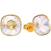 Diamond Sky Jewelry Sidabriniai auskarai „Glare (Golden Shadow)“ su Swarovski® kristalais