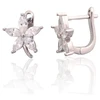 Diamond Sky Jewelry Sidabriniai auskarai su cirkoniais „Akmeninė Gėlė IX“