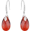 Diamond Sky Jewelry Sidabriniai auskarai „Baroque III (Raudona Magma)“ su Swarovski® kristalais