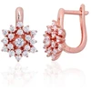 Diamond Sky Jewelry Sidabriniai auskarai su cirkoniais „Akmeninė Gėlė X“