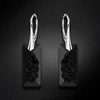 Diamond Sky Jewelry Sidabriniai auskarai „Growing Crystal II (Jet)“ su Swarovski® kristalais