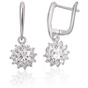 Diamond Sky Jewelry Sidabriniai auskarai su cirkoniais „Akmeninė Gėlė VIII“