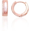 Diamond Sky Jewelry Sidabriniai auskarai-žiedai su cirkoniais ir perlamutru „Megan II“