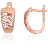 Diamond Sky Jewelry Sidabriniai auskarai su cirkoniais „Golden Cascade“