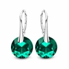 Diamond Sky Jewelry Sidabriniai auskarai moterims DiamondSky „Marianne (Emerald)“ su Swarovski kristalais