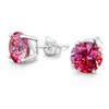 Diamond Sky Jewelry Sidabriniai auskarai moterims DiamondSky „Juno (Fancy Rožinė)“ su Swarovski kristalais