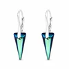 Diamond Sky Jewelry Sidabriniai auskarai „Spike (Bermuda Mėlyna)“ su Swarovski® kristalais