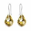 Diamond Sky Jewelry Sidabriniai auskarai moterims DiamondSky „Baroque IV (Golden Shadow)„ su Swarovski kristalais