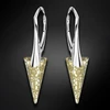 Diamond Sky Jewelry Sidabriniai auskarai „Spike II (Gold Patina)“ su Swarovski® kristalais