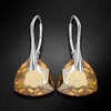 Diamond Sky Jewelry Sidabriniai auskarai „Evening Shine (Golden Shadow)“ su Swarovski® kristalais