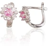 Diamond Sky Jewelry Sidabriniai auskarai su cirkoniais „Petal Waltz“