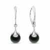 Diamond Sky Jewelry Sidabriniai auskarai „Pearl Galaxy (Magic Juodas)“ su Preciosa® kristalais
