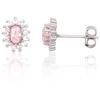 Diamond Sky Jewelry Sidabriniai auskarai su cirkoniais ir opalitu „Mėnulio Žavesys VIII“