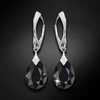 Diamond Sky Jewelry Sidabriniai auskarai „Moon Shine (Jet)“ su Swarovski® kristalais