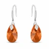 Diamond Sky Jewelry Sidabriniai auskarai moterims DiamondSky „Baroque III (Smoked Amber)“ su Swarovski kristalais